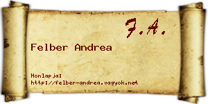 Felber Andrea névjegykártya