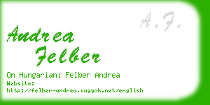 andrea felber business card